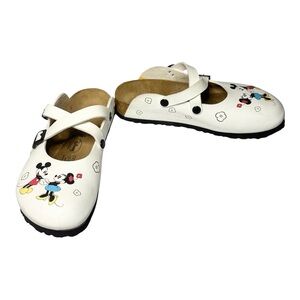 Birkenstock Birkis Disney Dorian Mickey Minnie White Clogs Size L8 M6
